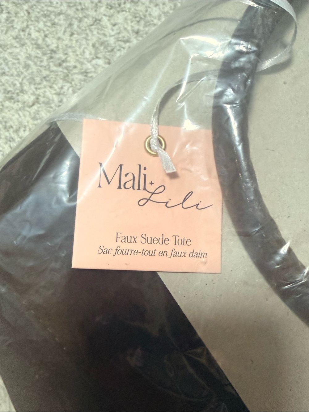 NWT Mali & Lili Faux Suede Tote in Rich Chocolate Brown - Picture 12 of 14